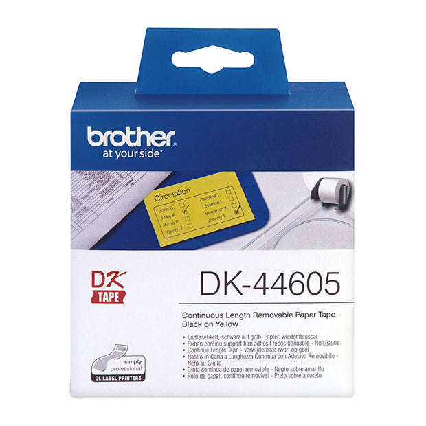 Brother DK44605 Roll 62mm x 30.48 metres Paper Yellow