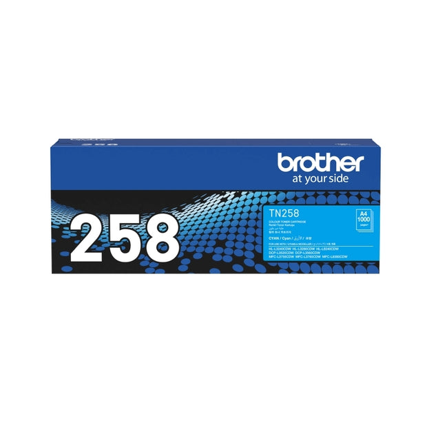 Brother TN258 Toner Cart 1,000 pages Cyan
