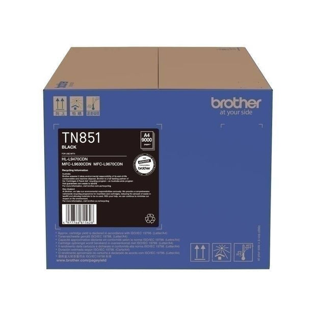 Brother TN851 Toner Cart 9,000 Pages Black