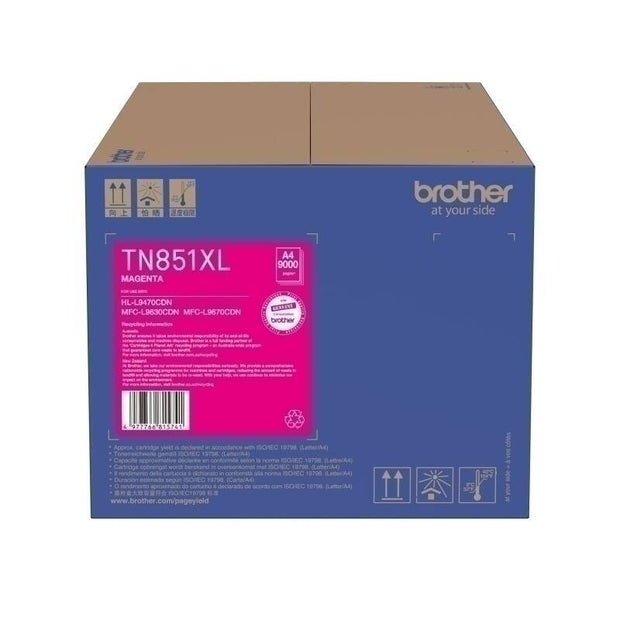Brother TN851XL Mag Toner Cart 9,000 Pages Magenta