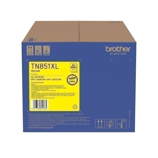 Brother TN851XL Yell Toner Car 9,000 Pages Yellow