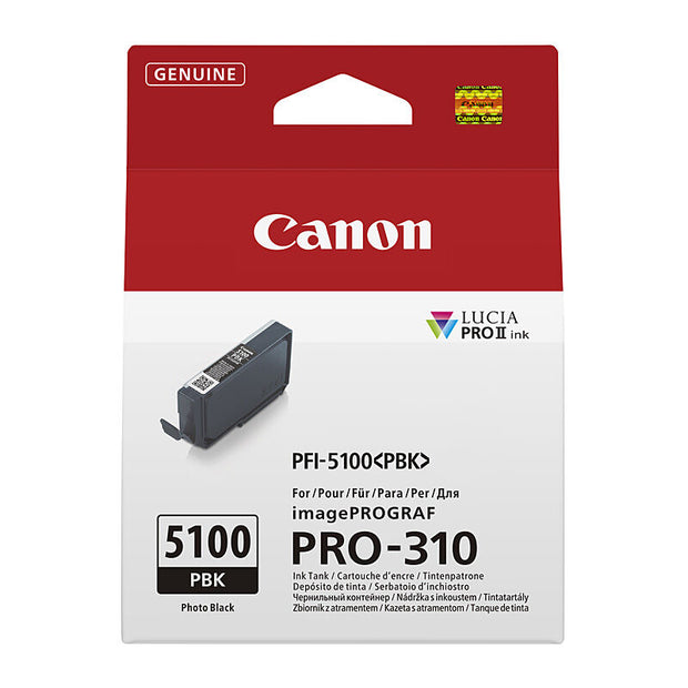 Canon PFI5100 Ph Blk Ink Cart 14.4ml Photo Black