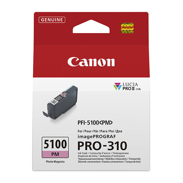 Canon PFI5100 Ph Mag Ink Cart 14.4ml Photo Magenta
