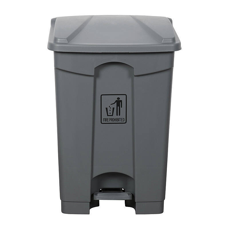 Clnlnk Rubsh Bin W/Pdl 45L Gry Grey
