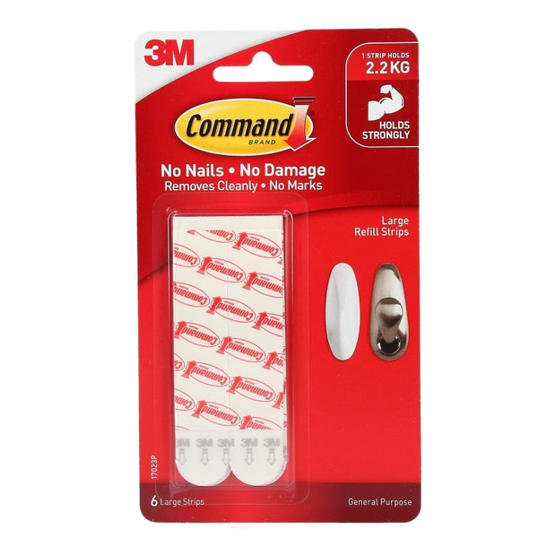 Command Strip 17023P Pk6 Bx6 White