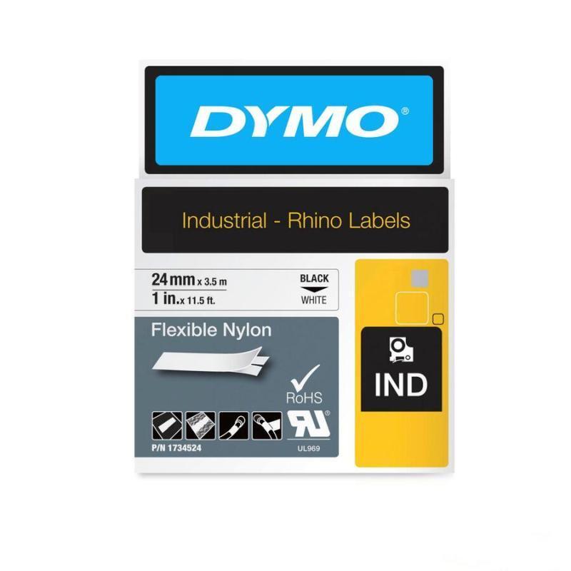 Dymo Rhino 24mm Wht Flex Nylon White