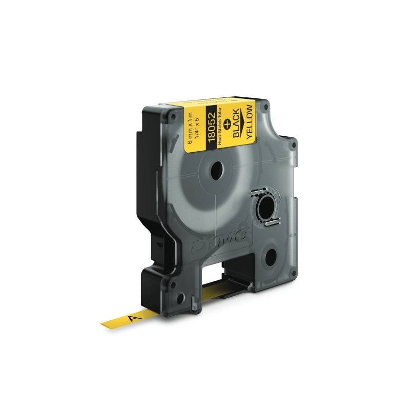 Dymo Rhino H/S Lbl 6mm on Black Yellow