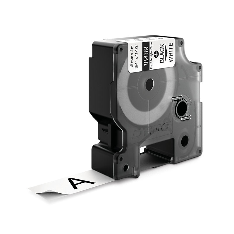 Dymo Rhino Ny Lbl 19mm Blk/Wht Black on White