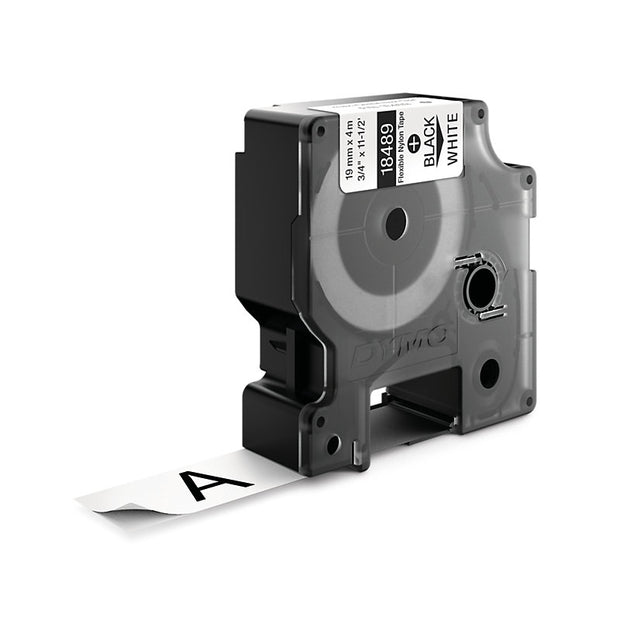 Dymo Rhino Ny Lbl 19mm Blk/Wht Black on White