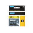 Dymo Rhino Ny Lbl 12mm Blk/Yel x 7m on Black Yellow