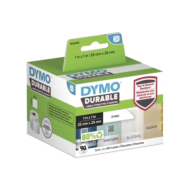 DY LW Dur MP Label 25x25mm White