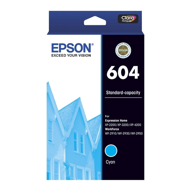 Epson 604 Ink Cart 130 pages Cyan