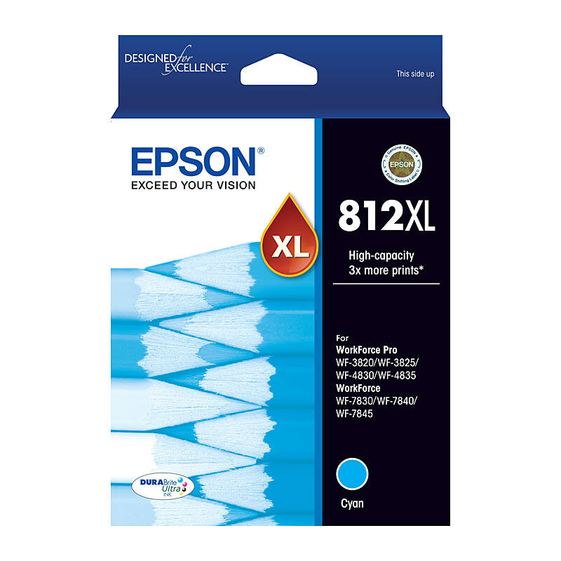 Epson 812XL Ink Cart 1,100 pages Cyan