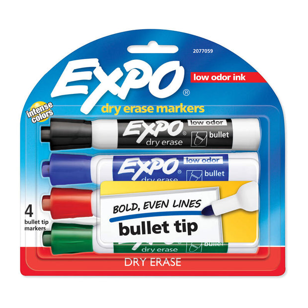 ExpoW/B Marker Blt Ast Pk4 Bx6 /// Black/Blue/Red/Green