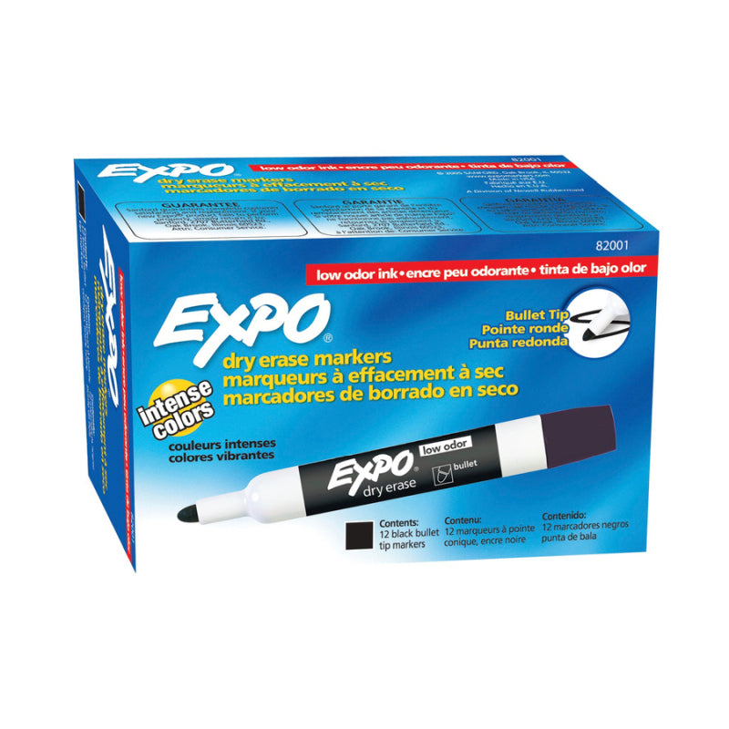 Expo W/B Marker Blt Blk Bx12 Black