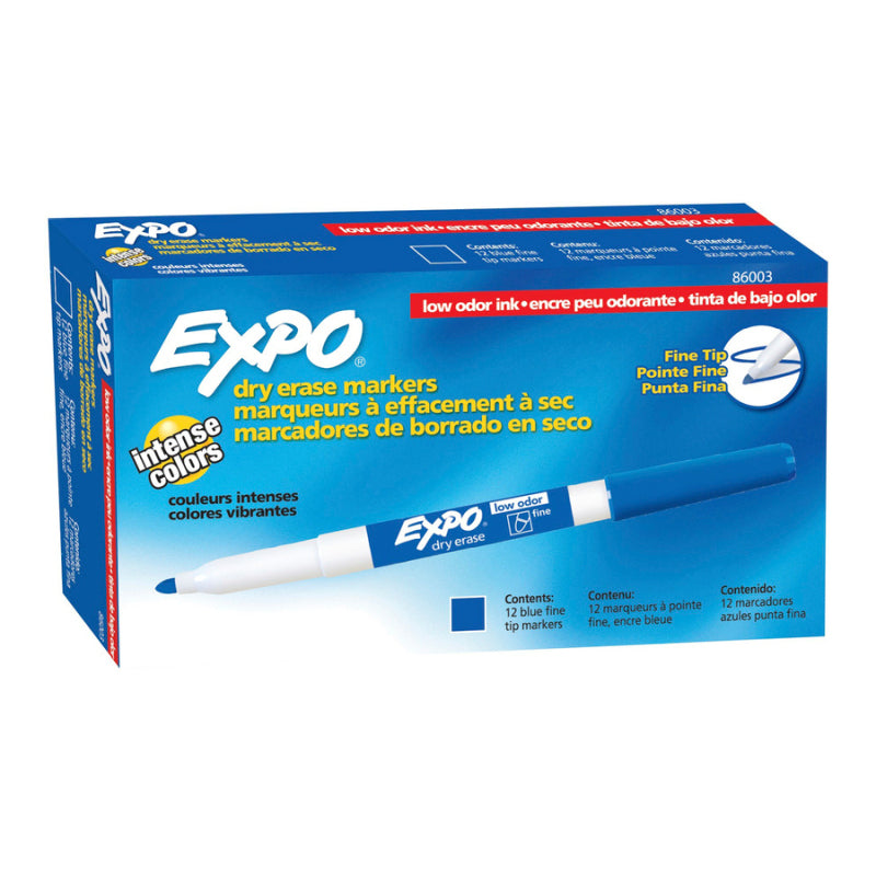 Expo W/B Marker Fine Bx12 Blue