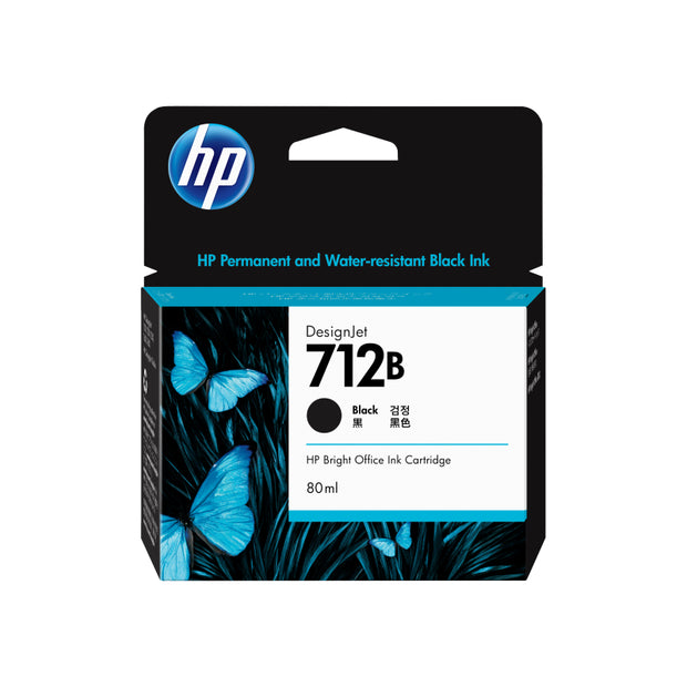 HP #712B 80ml Ink 3ED29A Black