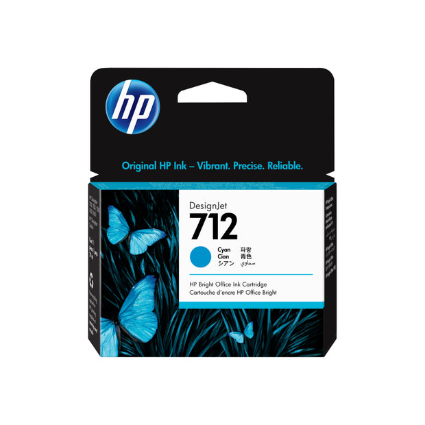 HP #712 29ml Ink 3ED67A Cyan