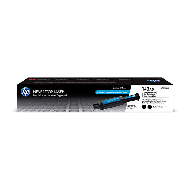 HP #143AD Twin Pack W1143AD 2,500 pages x 2 Black