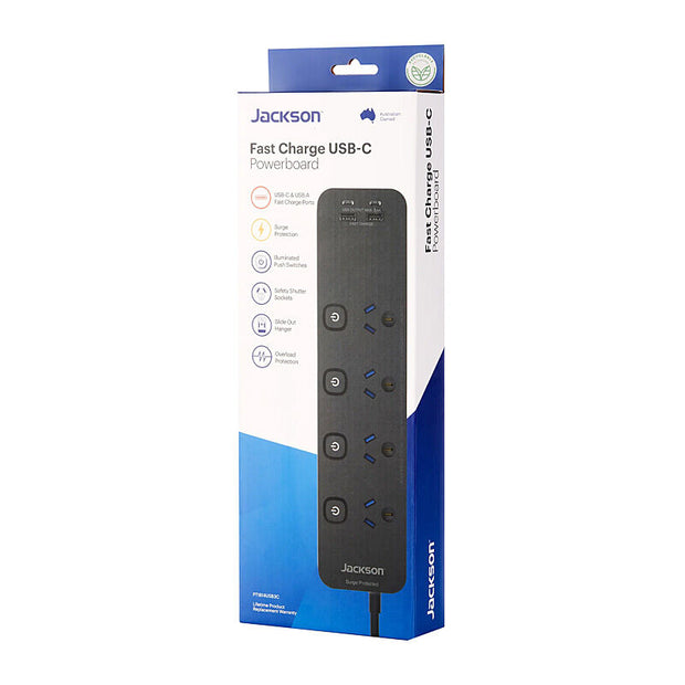 Jackson Fast Charge 4Out/4USB Black
