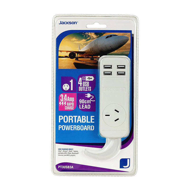 Jackson 1 Way 4 USB Board 90cm White
