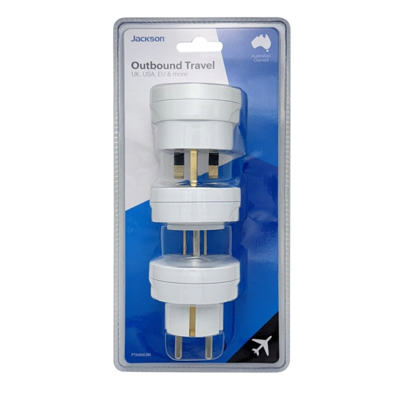 Jackson Slim Travel Adapter White