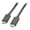 Lindy 0.5m Thunderbolt 3 Cable Black