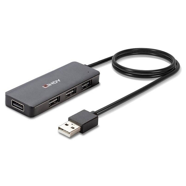 Lindy 4 Port USB 2.0 Hub 80cm Black