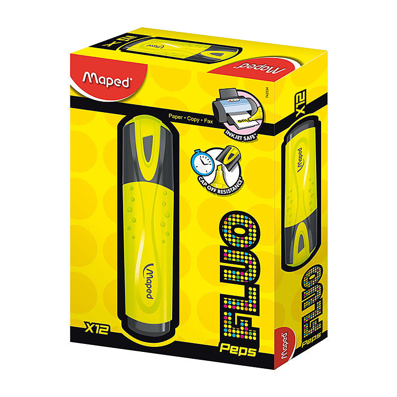 Maped Flu Highlighter Ylw Bx12 Yellow