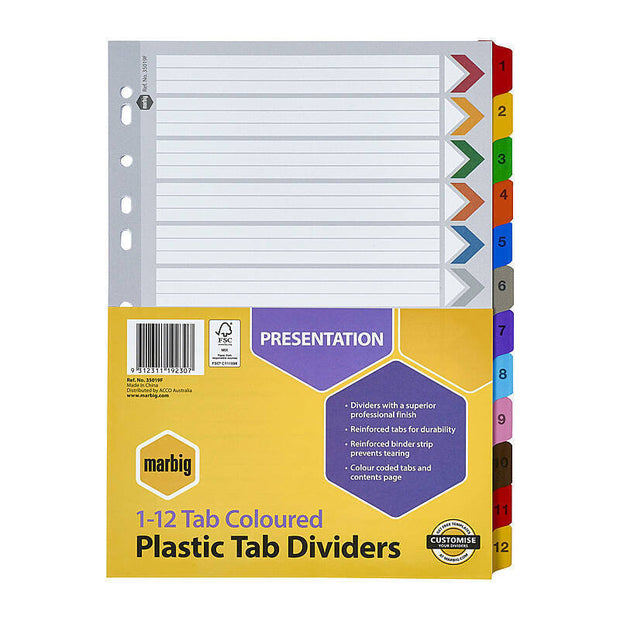 Mbg Dvdr Rf Brd Col A4 1-12Tab Multi
