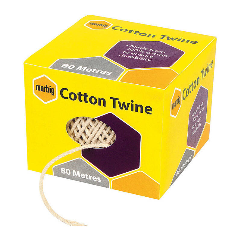Mbg Cotton Twine Ball 80M Natural