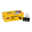 Mbg Fold Back Clips 32mm Bx12 /Silver Black/Silver