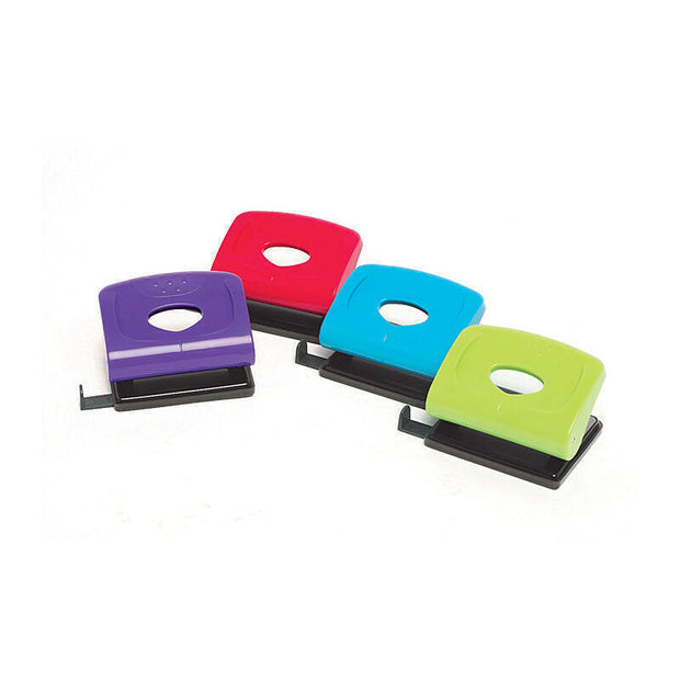 Mbg Punch 2H Plastic 20Sht Ast Assorted