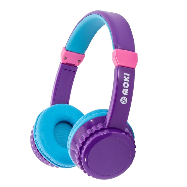Moki Play Safe Headphone Pu/Aq Purple/Aqua