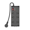 Monster 6-Port Surge+RF Black