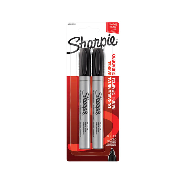 Sharpie Metal Bullet Pk2 Blk Black