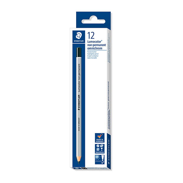 Staedtler Nonperm Mrk Blk Bx12 Black