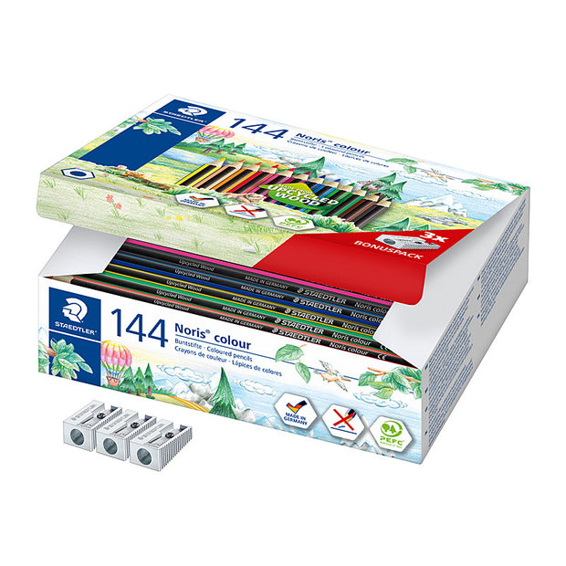 Staed Noris Hex Col Penc Pk144 Assorted