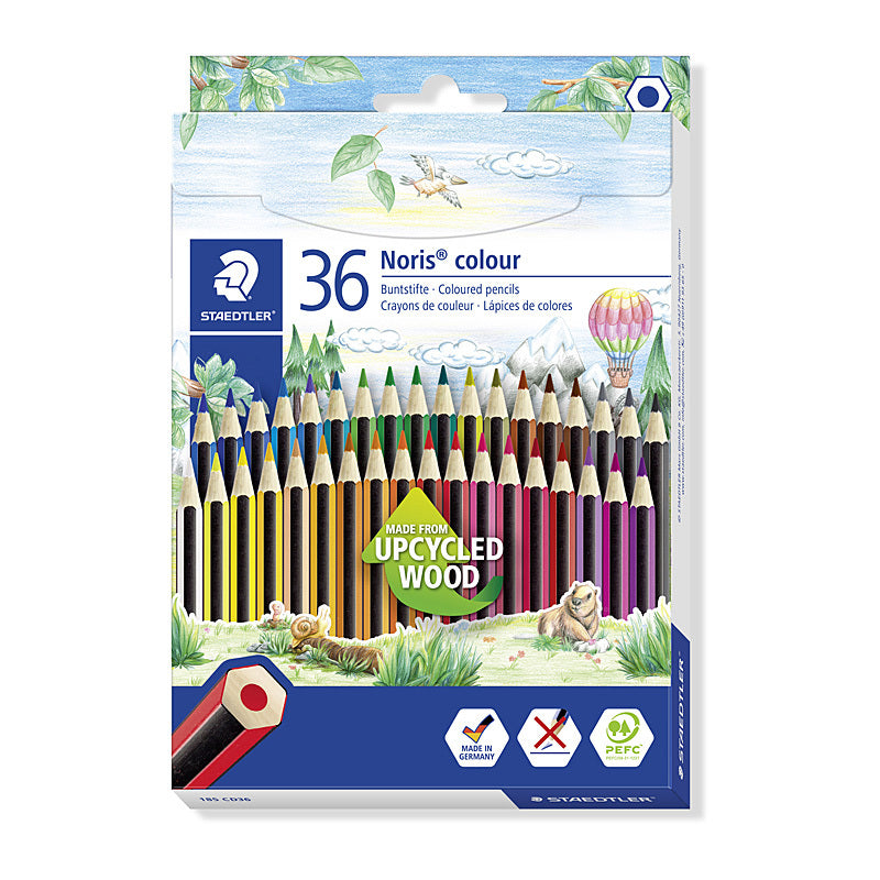 Staedt Noris Hex Col Penc Bx36 Assorted
