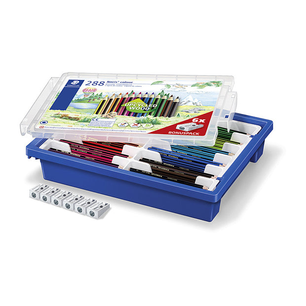 Staed Nor Hex Col Penc Tray288 Assorted