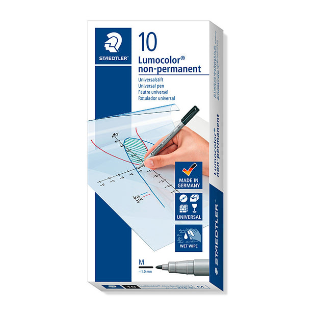 Staed Perm Pen 1.0 Blk Bx10 Black