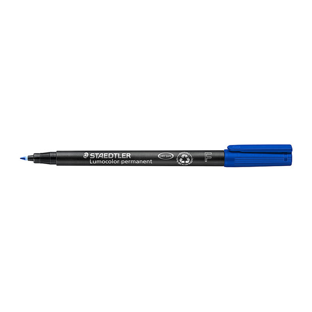 Staed Perm Marker Fin Blu Bx10 Blue