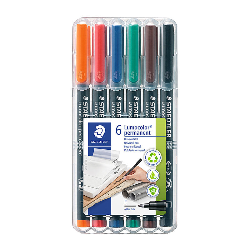 Staed Perm Marker Fin Ast Wlt6 Assorted