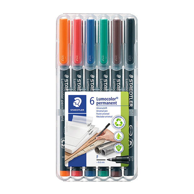 Staed Perm Marker Fin Ast Wlt6 Assorted