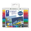 Staed Doub Fabric Pen Ast Bx12 Black