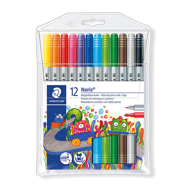 Staed Dbl Fibre Pen Ast Wlt12 Assorted