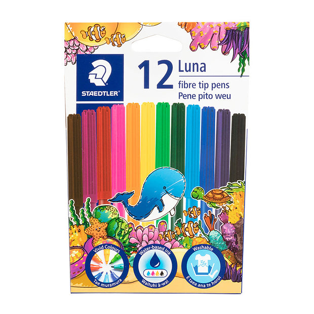 Staed Luna Felt Tip Ast Bx12 Assorted