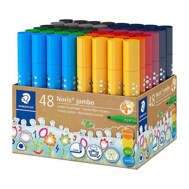 Staed Nor Jumb Tri Fibre Pk48 Assorted