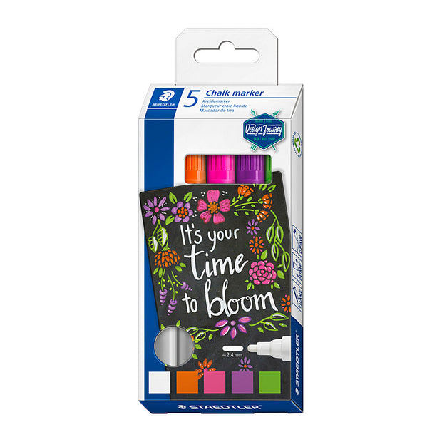 Staed Chalk Marker 344 Ast Pk5 Assorted