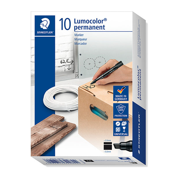 Staed Perm Mrk Chisel Blk Bx10 Black